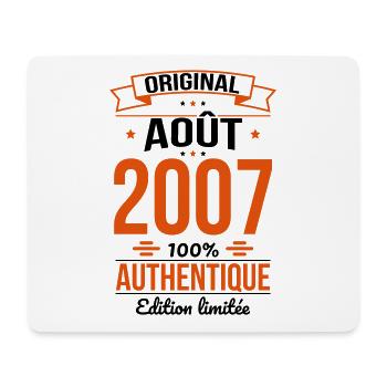 18th Birthday - Original - August 2007 - Mouse Pad (horizontal) - white - Front