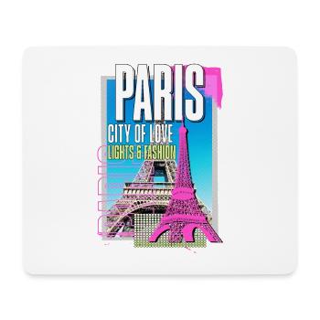 Paris, France, Ville, Skyline, Tour Eiffel, Art - Tapis de souris (format paysage) - blanc - Devant