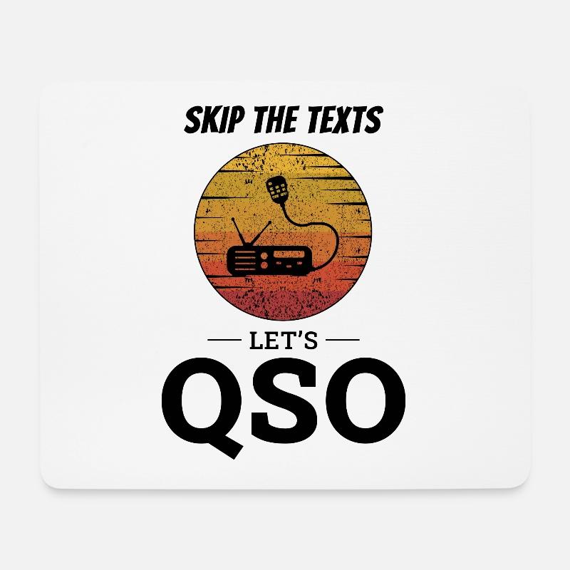 Frequenz der Funkwellen des Amateurfunkers - Mousepad (Querformat) - Weiß