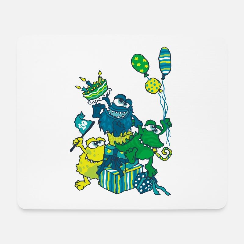 Monster Party - Mousepad (Querformat) - Weiß