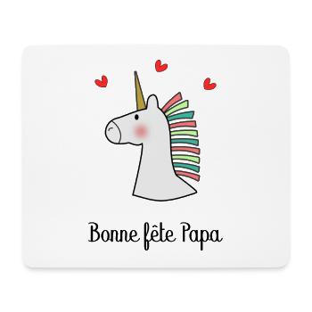 BONNE FÊTE PAPA. PAPA. FÊTE DES PÈRES. BONNE FÊTE - Tapis de souris (format paysage) - blanc - Devant
