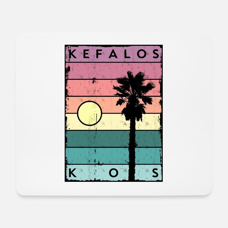 Kefalos Horizont und Palme Kos - Mousepad (Querformat) - Weiß