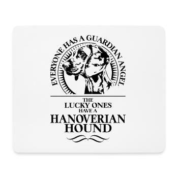HANOVERIAN HOUND Guardian Angel Hundespruch Hunde - Mousepad (Querformat) - Weiß - Vorne