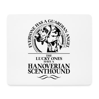 HANOVERIAN SCENTHOUND Guardian Angel Dog Dicton - Tapis de souris (format paysage) - blanc - Devant