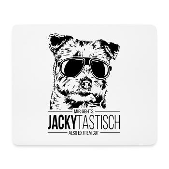 JACKYTASTISCH Jack Russell Terrier Hundespruch - Mousepad (Querformat) - Weiß - Vorne