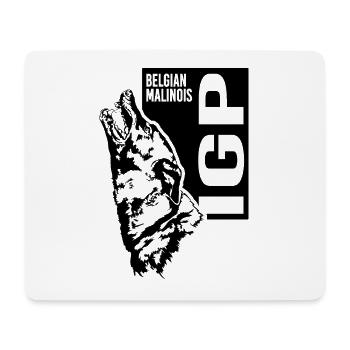IGP Belge Malinois Chien Sport Chien Wilsigns - Tapis de souris (format paysage) - blanc - Devant