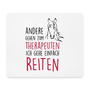 Therapeut Pferd - Mousepad (Querformat) - Weiß - Vorne