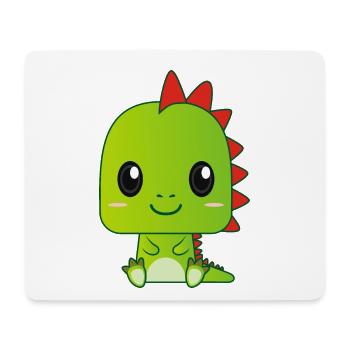 Netter Baby-grüner Drache - Mousepad (Querformat) - Weiß - Vorne