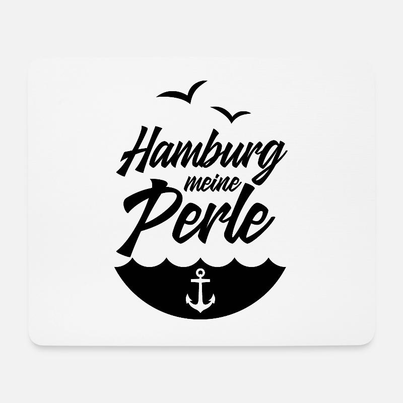 HAMBURG PERLE MEINE - Mousepad (Querformat) - Weiß