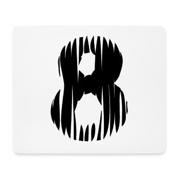 Maillot à 8 chiffres - Tapis de souris (format paysage) - blanc - Devant