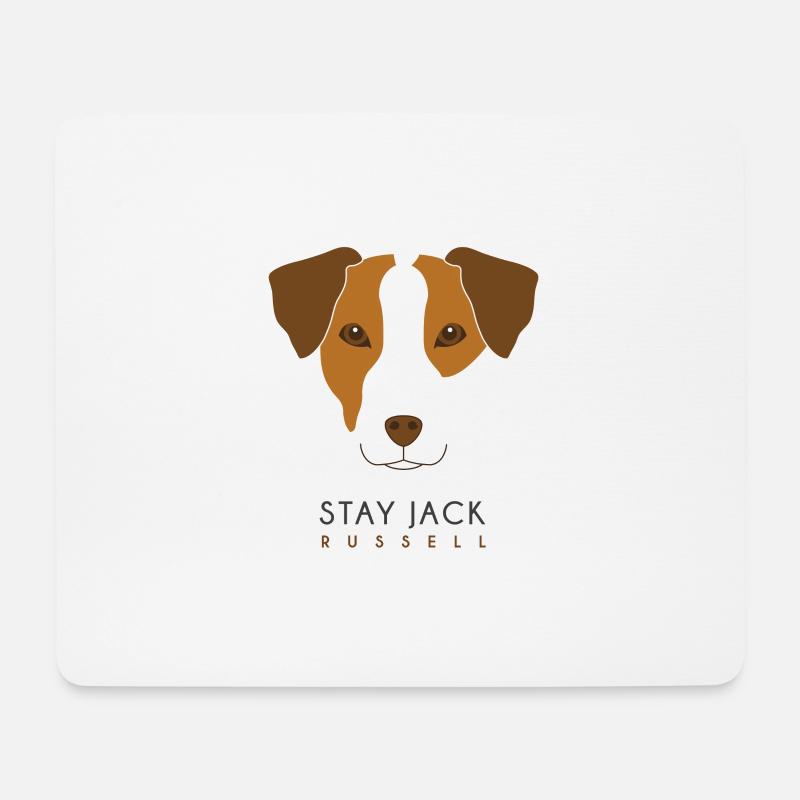 Jack-Russell-Dunkel - Mousepad (Querformat) - Weiß