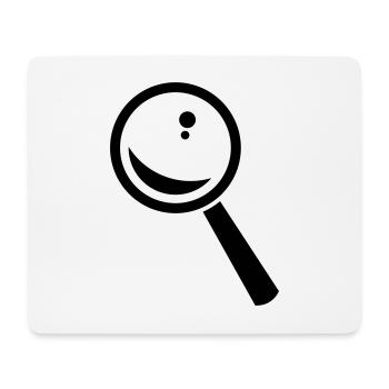 Lupe Vergößerungsglas Labor Detektiv - Mousepad (Querformat) - Weiß - Vorne