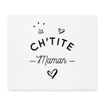 La ch'tite maman - Tapis de souris (format paysage) - blanc - Devant