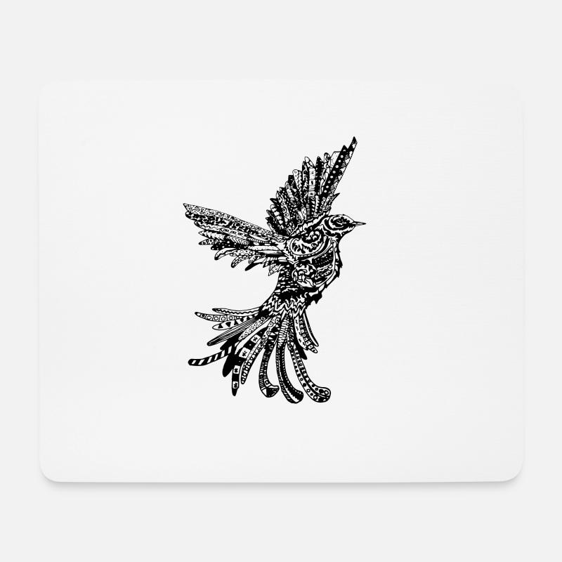 Vogel im Fluge - Mousepad (Querformat) - Weiß