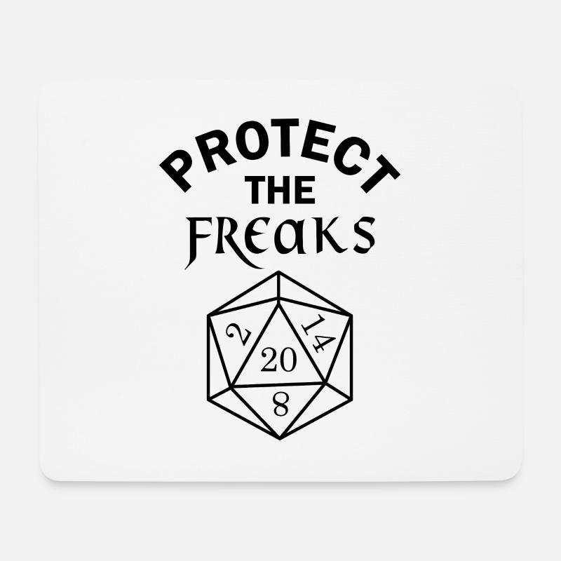 Schützen Sie die Freaks - Mousepad (Querformat) - Weiß