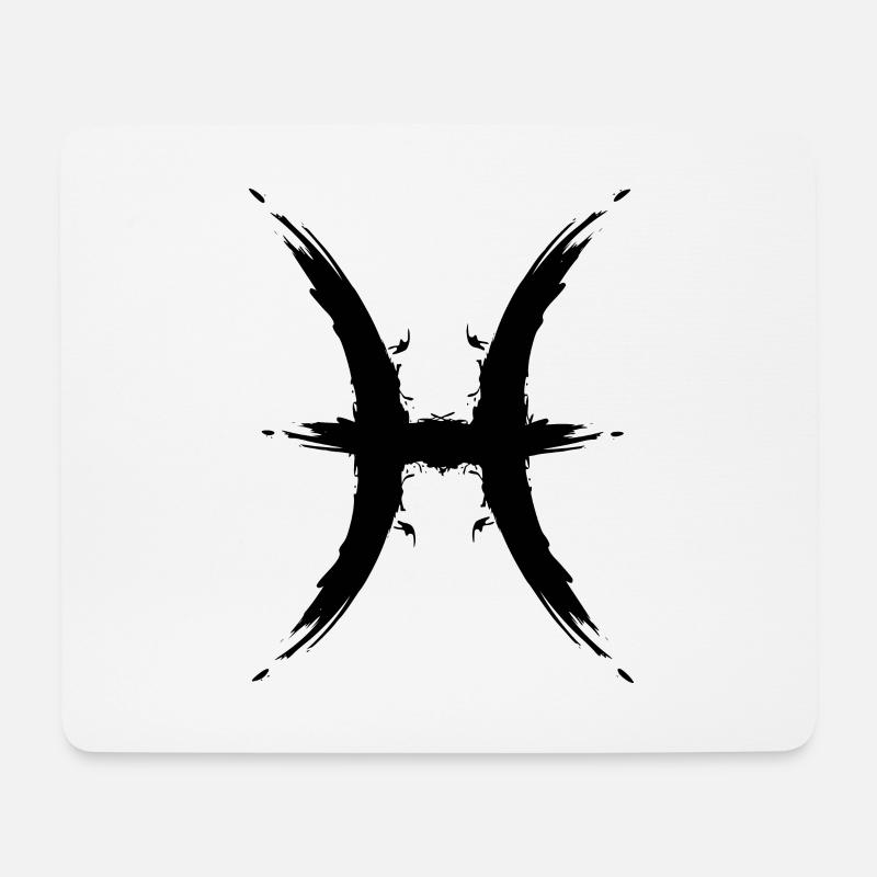Fisch Sternzeichen Fische Design Pisces Symbol - Mousepad (Querformat) - Weiß