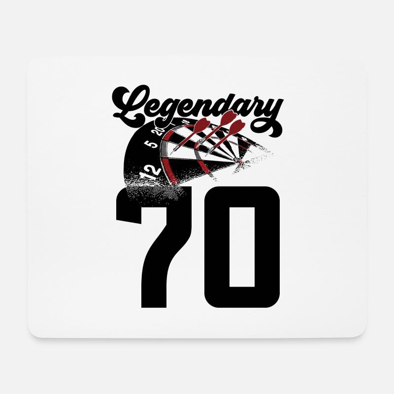 70. GEBURTSTAG DART LEGENDE 1951 - Mousepad (Querformat) - Weiß