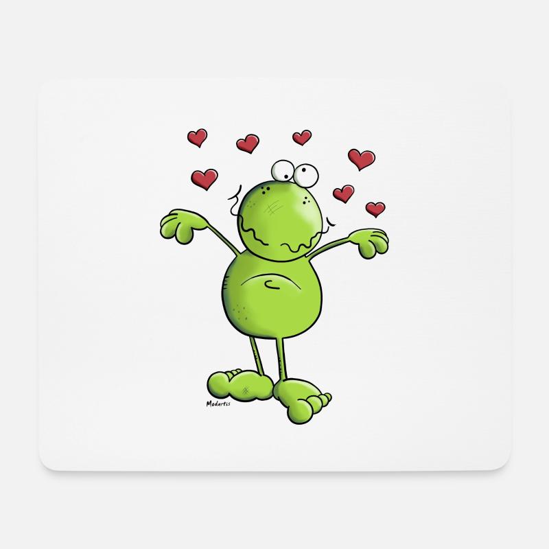 Grenouille Dans L'amour - Tapis de souris (format paysage) - blanc