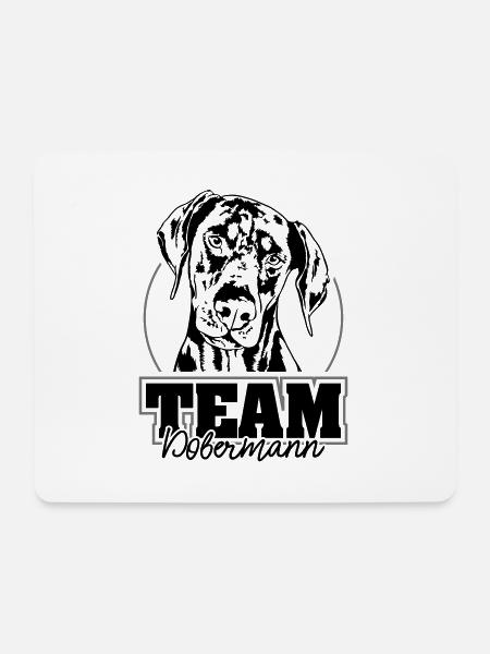 TEAM DOBERMANN Dobie Hundesport Hunde IGP Wilsigns - Mousepad (Querformat) - Weiß