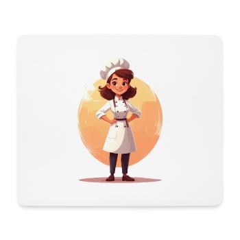 Köchin - Mousepad (Querformat) - Weiß - Vorne