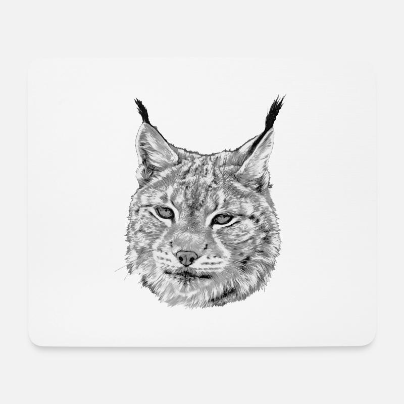 ELBA Kopf SW - Mousepad (Querformat) - Weiß
