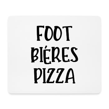 foot bières pizza - Tapis de souris (format paysage) - blanc - Devant