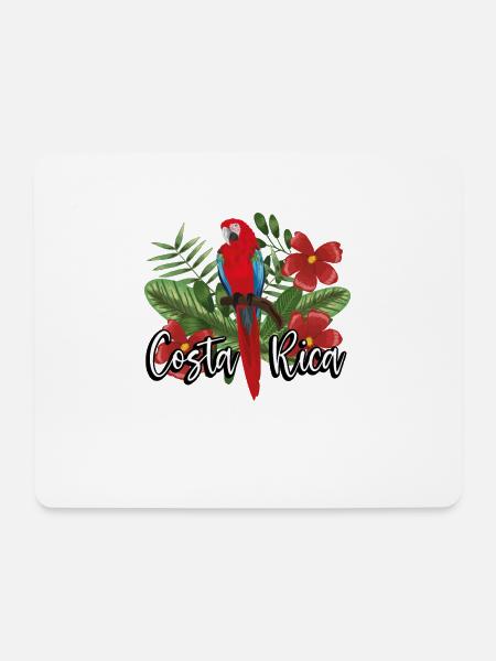 Weißer Papagei Aus Costa Rica - Mousepad (Querformat) - Weiß