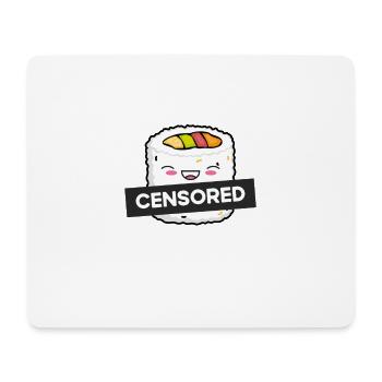 Funny censored maki roll - Mouse Pad (horizontal) - white - Front