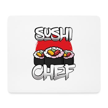 Sushi koch In Weiß - Mousepad (Querformat) - Weiß - Vorne