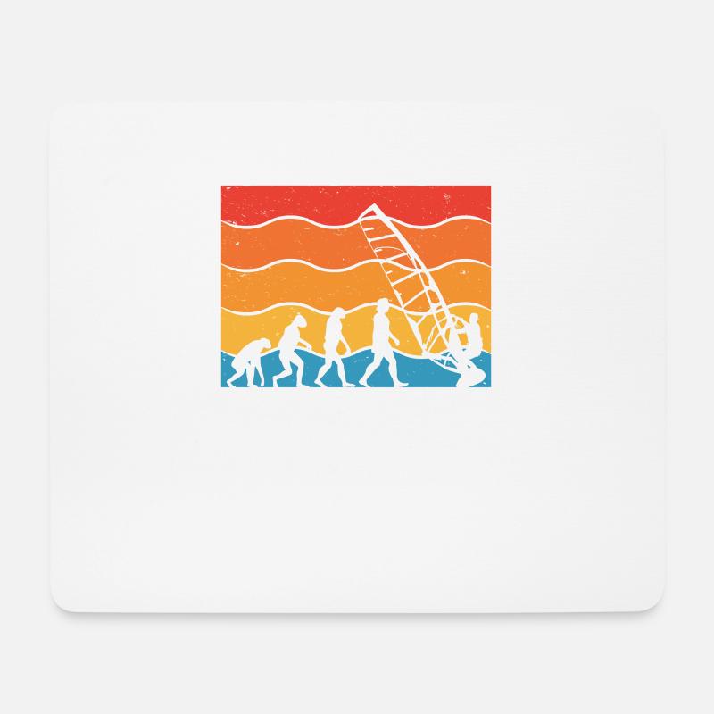 Weiterentwicklung Des Weißen Windsurfers - Mousepad (Querformat) - Weiß