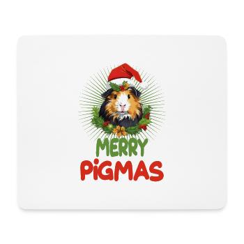 Merry Pigmas für einen Meerschweinchen Liebhaber - Mousepad (Querformat) - Weiß - Vorne