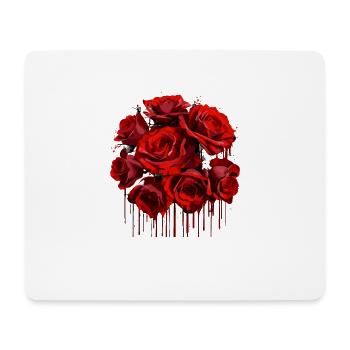 Floristin Rosen Rosenstrauß Rose für eine - Mousepad (Querformat) - Weiß - Vorne