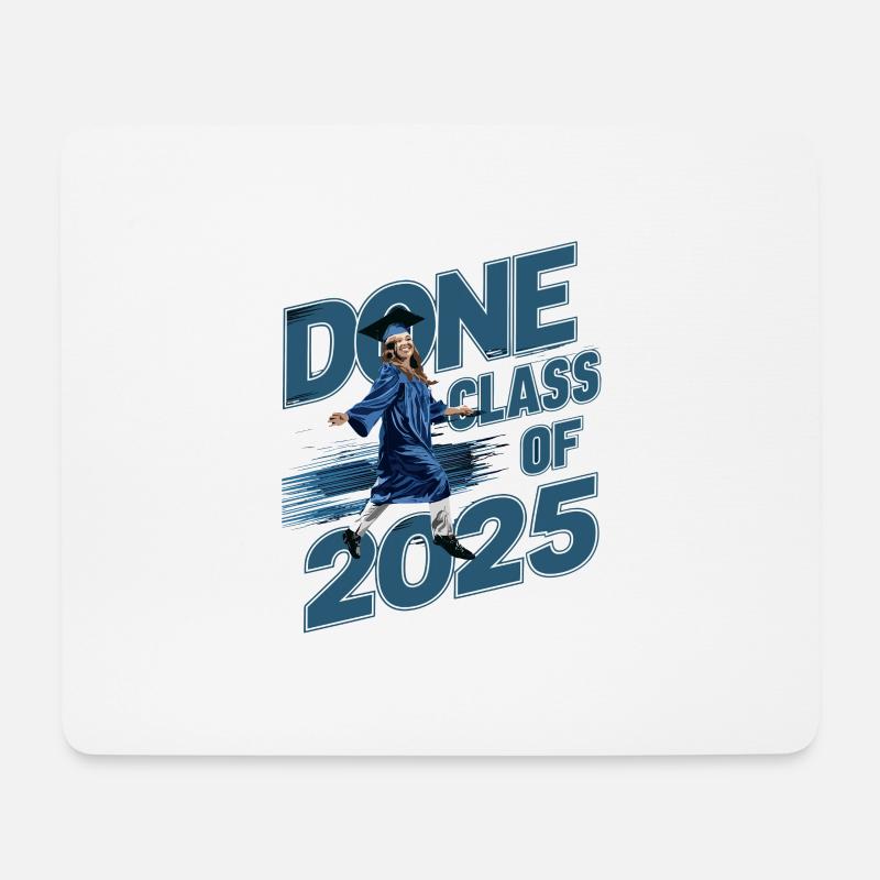 Schule Studuim Abschlussfeier Bestanden 2025 - Mousepad (Querformat) - Weiß