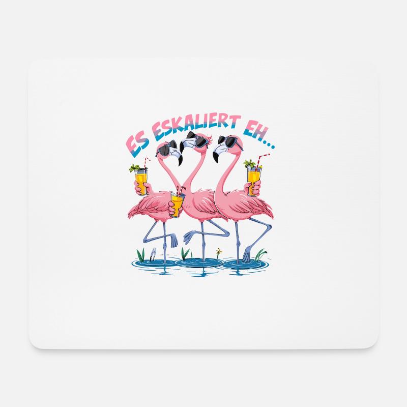 Es eskaliert eh… - Mousepad (Querformat) - Weiß