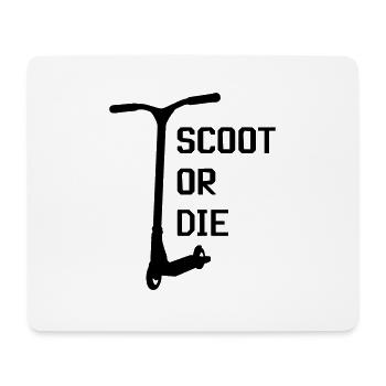 SCOOT OR THE STUNTSCOOTER SKATE KICKSCOOTER STUNT - Mouse Pad (horizontal) - white - Front