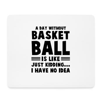 basketball lustiger spruch - Mousepad (Querformat) - Weiß - Vorne
