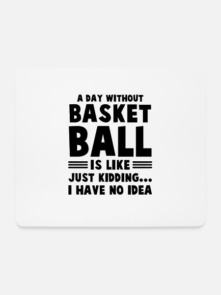 basketball lustiger spruch - Mousepad (Querformat) - Weiß