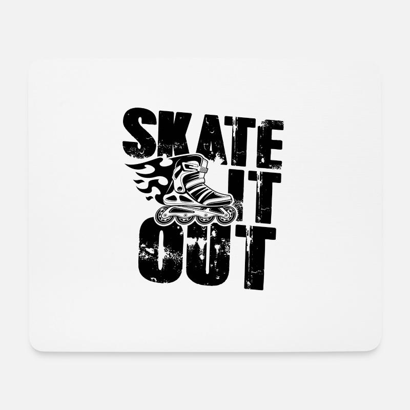 skate inline - Mousepad (Querformat) - Weiß