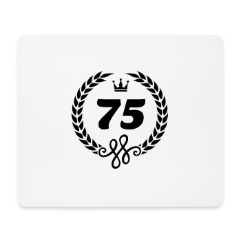 75 Jahre Symbol Kranz - Mousepad (Querformat) - Weiß - Vorne