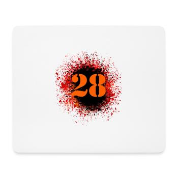 28 Number of blobs - Mouse Pad (horizontal) - white - Front
