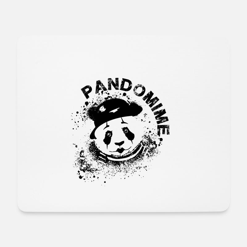 pandomime,panda,pantomime - Mousepad (Querformat) - Weiß