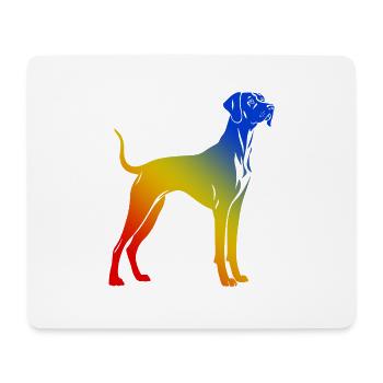 Great Dane Hund Bunt - Mousepad (Querformat) - Weiß - Vorne