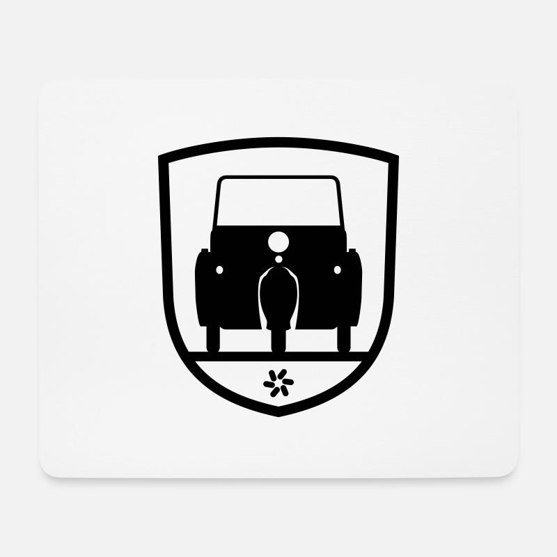 Krause Duo Brandis Emblem (+ Dein Text) - Mousepad (Querformat) - Weiß