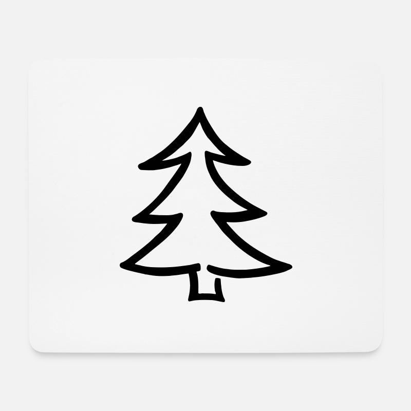 Tannenbaum - Mousepad (Querformat) - Weiß