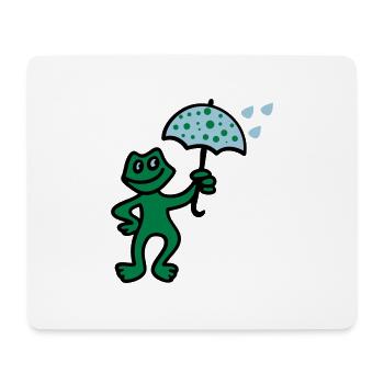 Wetterfrosch - Regen - Mousepad (Querformat) - Weiß - Vorne