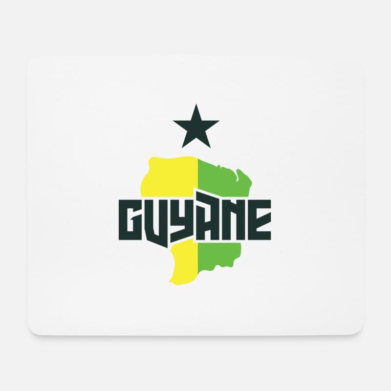 Guyane Logo - Tapis de souris (format paysage) - blanc