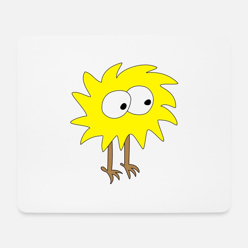 Wuschelküken - Mousepad (Querformat) - Weiß