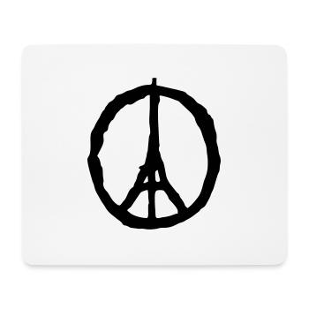 peace paris - Mousepad (Querformat) - Weiß - Vorne