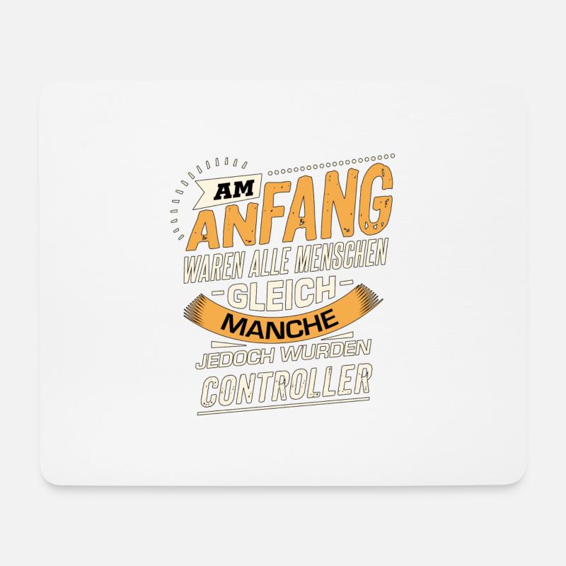 Am Anfang Controller RAHMENLOS Berufe Jobs - Mousepad (Querformat) - Weiß
