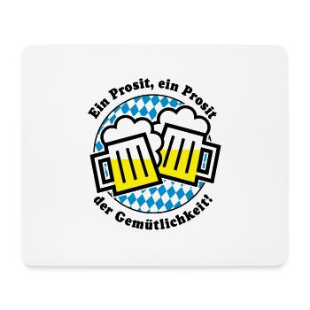 Ein Prosit der Gemütlichkeit! (Bier-Maßkrug) - Mousepad (Querformat) - Weiß - Vorne